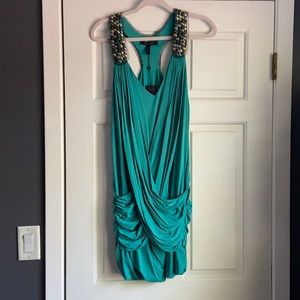 NWT BCBG Teal Embellished dress